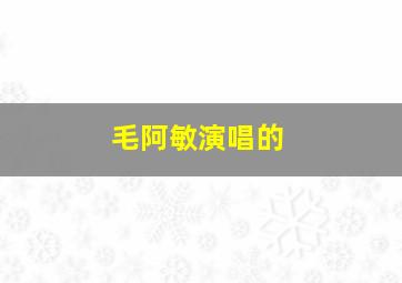 毛阿敏演唱的