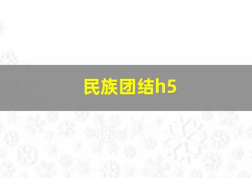 民族团结h5