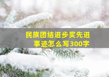 民族团结进步奖先进事迹怎么写300字