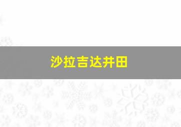 沙拉吉达井田