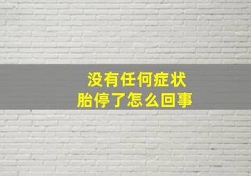 没有任何症状胎停了怎么回事