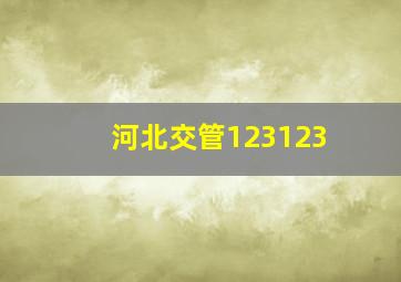 河北交管123123