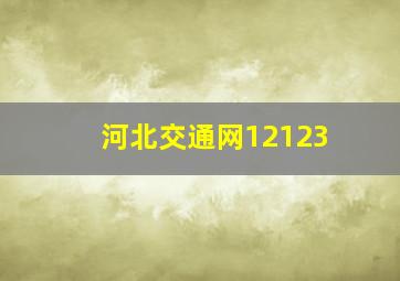 河北交通网12123