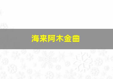 海来阿木金曲