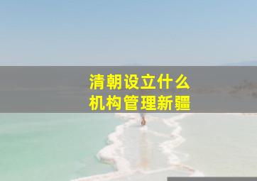 清朝设立什么机构管理新疆