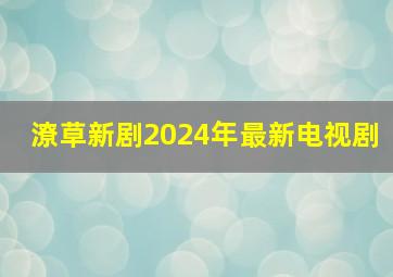 潦草新剧2024年最新电视剧