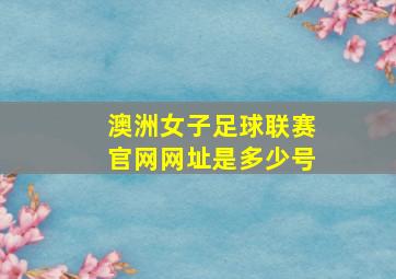 澳洲女子足球联赛官网网址是多少号