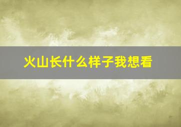 火山长什么样子我想看