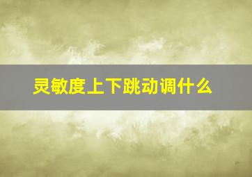 灵敏度上下跳动调什么