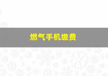 燃气手机缴费