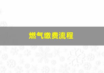 燃气缴费流程