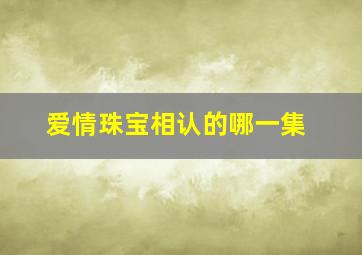 爱情珠宝相认的哪一集