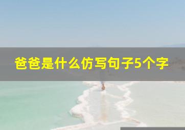 爸爸是什么仿写句子5个字