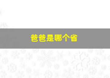 爸爸是哪个省