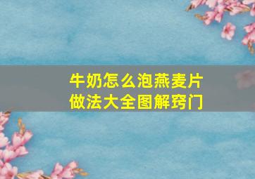 牛奶怎么泡燕麦片做法大全图解窍门