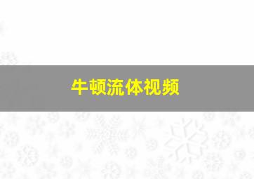 牛顿流体视频