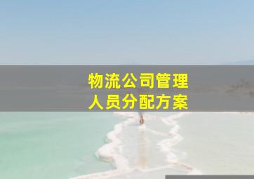 物流公司管理人员分配方案