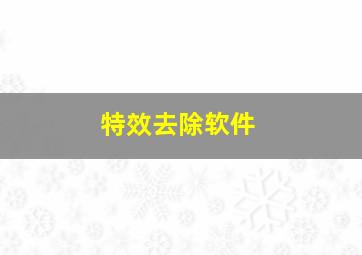 特效去除软件