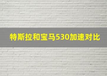 特斯拉和宝马530加速对比