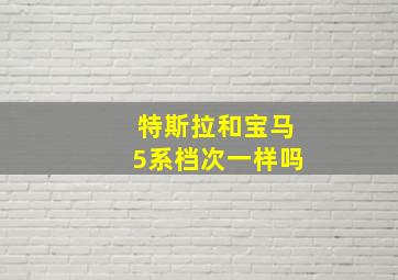 特斯拉和宝马5系档次一样吗