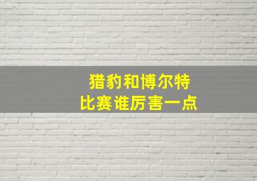 猎豹和博尔特比赛谁厉害一点