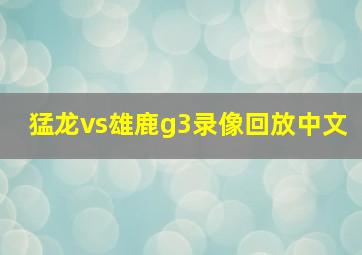 猛龙vs雄鹿g3录像回放中文