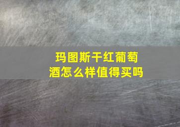 玛图斯干红葡萄酒怎么样值得买吗