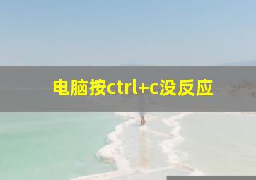 电脑按ctrl+c没反应