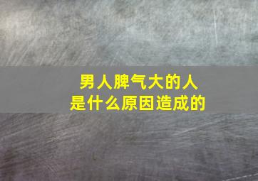 男人脾气大的人是什么原因造成的