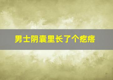 男士阴囊里长了个疙瘩