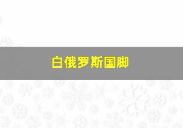 白俄罗斯国脚