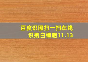 百度识图扫一扫在线识别白细胞11.13