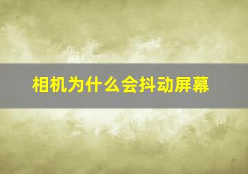 相机为什么会抖动屏幕