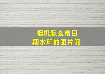 相机怎么带日期水印的图片呢