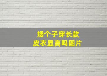 矮个子穿长款皮衣显高吗图片