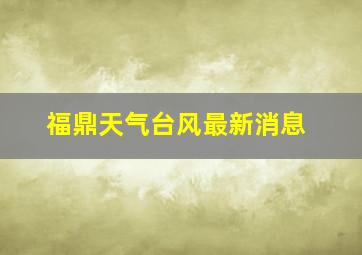 福鼎天气台风最新消息