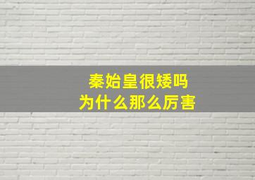 秦始皇很矮吗为什么那么厉害