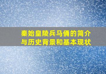 秦始皇陵兵马俑的简介与历史背景和基本现状