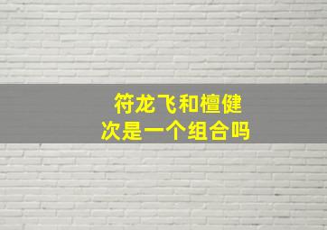 符龙飞和檀健次是一个组合吗