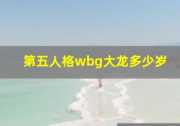 第五人格wbg大龙多少岁