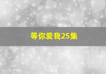 等你爱我25集