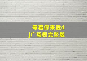 等着你来爱dj广场舞完整版