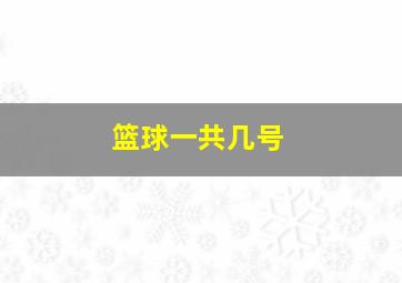 篮球一共几号