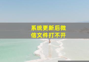 系统更新后微信文件打不开