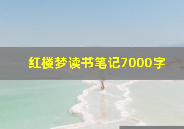 红楼梦读书笔记7000字