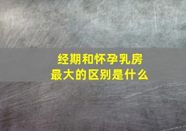 经期和怀孕乳房最大的区别是什么