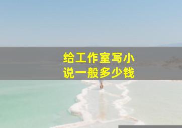 给工作室写小说一般多少钱