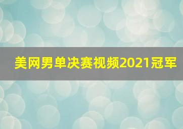 美网男单决赛视频2021冠军