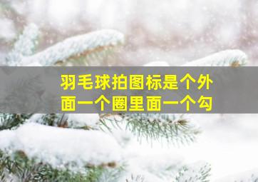 羽毛球拍图标是个外面一个圈里面一个勾