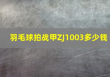 羽毛球拍战甲ZJ1003多少钱